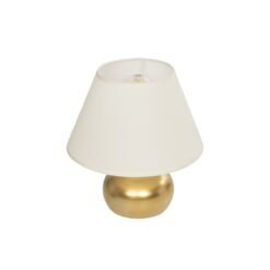 Alternative view of GLOBOSTAR® KORG 204-0184 Μοντέρνο Επιτραπέζιο Φωτιστικό Πορτατίφ με Ντουί 1 x E27 AC 220-240V IP20 - Χάλκινο & Μπεζ - Μ17 x Π17 x Υ23cm