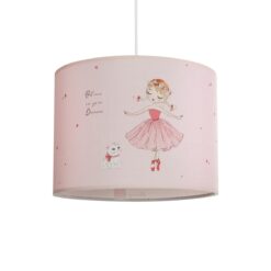 Alternative view of GLOBOSTAR® BALLERINA 204-0015 Παιδικό Κρεμαστό Φωτιστικό Οροφής με Ντουί 1 x E27 AC 220-240V IP20 - Ροζ - Μ28 x Π28 x Υ24cm