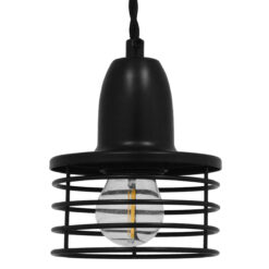 Alternative view of GLOBOSTAR® MANHATTAN 01456 Μοντέρνο Κρεμαστό Φωτιστικό Οροφής με Ντουί 1 x E27 AC 220-240V IP20 - Μαύρο - Μ11 x Π11 x Υ14cm