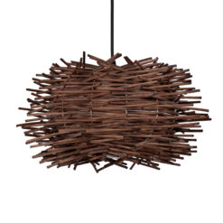 Alternative view of GLOBOSTAR® MINORCA 01732 Boho Κρεμαστό Φωτιστικό Οροφής με Ντουί 1 x E27 AC 220-240V IP20 - Καφέ - Μ30 x Π30 x Υ18cm
