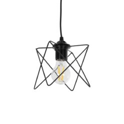Alternative view of GLOBOSTAR® PATRICK 204-0109 Μοντέρνο Κρεμαστό Φωτιστικό Οροφής με Ντουί 1 x E27 AC 220-240V IP20 - Μαύρο - Μ14 x Π14 x Υ16cm