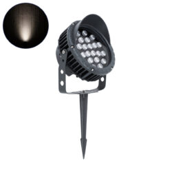 Alternative view of GloboStar® TREELIGHT-VINA 90361 Σποτ Φωτισμού με Αντιθαμβωτική Γρίλια Ειδικό για Φυτά - Δέντρα με Βάση Κήπου / Καρφωτό LED 24W 2280lm 10° DC 24V Αδιάβροχο IP65 L21.5 x W18.3 x H14cm Φυσικό Λευκό 4500K - Γκρι Ανθρακί - 3 Years Warranty