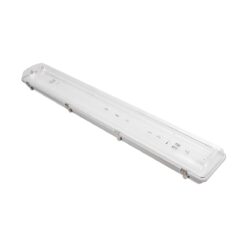 Alternative view of GLOBOSTAR® VIGAS 999-0250 Γραμμικό Βιομηχανικό Φωτιστικό Σκαφάκι Tri-Proof με Μεταλλικά Clips για 2 x Λάμπες T8 G13 90cm Τύπου Φθορίου LED Τροφοδοσίας Ενός Άκρου 120° AC 220-240V Αδιάβροχο IP65 - Γκρι με Διάφανο Κάλυμμα Πλαστικό PC - Μ100 x Π15 x Υ10cm