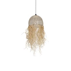 Alternative view of GLOBOSTAR® PLUVIA 205-0082 Boho Κρεμαστό Φωτιστικό Οροφής με Ντουί 1 x E27 AC 220-240V IP20 - Μπεζ - M30 x Π30 x Υ70cm
