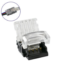 Alternative view of GLOBOSTAR® STRIPCON 70724 Ταχυσύνδεσμος για RGB Ταινία LED 10mm σε 4 Καλώδια Αδιάβροχο IP65 - Διάφανο - Μ1.5 x Π2.4 x Υ0.8cm