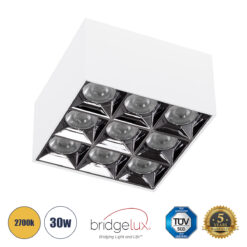 Alternative view of GLOBOSTAR® LUMINAR 60339 Downlight Σποτ LED 30W 4050lm 36° AC 220-240V IP20 Θερμό Λευκό 2700K - Osram SMD Chip & TÜV SÜD Driver - Λευκό Ματ - Μ12 x Π12 x Υ6.6cm - 5 Χρόνια Εγγύηση