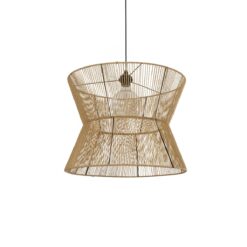 Alternative view of GLOBOSTAR® UPCONE 205-0056 Boho Κρεμαστό Φωτιστικό Οροφής με Ντουί 1 x E27 AC 220-240V IP20 - Μπεζ - M50 x Π50 x Υ43cm