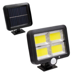 Alternative view of GLOBOSTAR® ZETA 71462 Προβολέας με Ανιχνευτή PIR / Αισθητήρα Κίνησης LED 20W 600lm 120° DC 5V με Φωτοβολταϊκό Panel 5V 1W & Επαναφορτιζόμενη Μπαταρία Li-ion 3.2V 2400mAh Αδιάβροχο IP65 Ψυχρό Λευκό 6000K - Sanan COB Chip - Μαύρο - Μ15 x Π3.5 x Υ13cm - 2 Χρόνια Εγγύηση