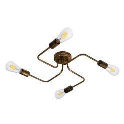Alternative view of GLOBOSTAR® LIBERTA 00839 Μοντέρνο Φωτιστικό Οροφής με Ντουί 4 x E27 AC 220-240V IP20 - Χάλκινο - Μ44.5 x Π44.5 x Υ12cm