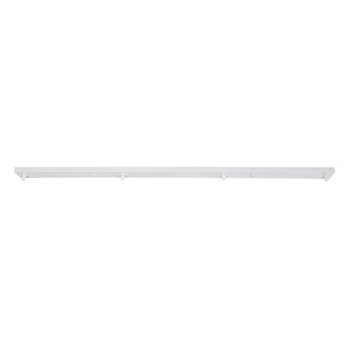 GLOBOSTAR® WALLBASE 77524 Γραμμική Μεταλλική Ροζέτα για Κρέμαση 4 Φωτιστικών – Λευκό – Μ120 x Π5 x Υ4cm