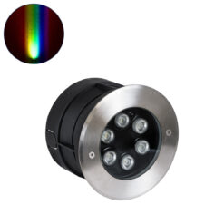 Alternative view of GloboStar® UNDERWATER-JULIA 90567 Υποβρύχιο Χωνευτό Φωτιστικό Σποτ Ειδικό για Σιντριβάνια LED 6W 510lm 15° DC 24V Αδιάβροχο IP68 Φ15 x Υ10.2cm RGBW DMX512 - Ανοξείδωτο Ατσάλι - 3 Years Warranty