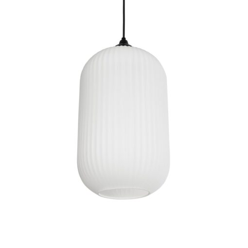 GLOBOSTAR® MELONI 206-0019 Μοντέρνο Κρεμαστό Φωτιστικό Οροφής με Ντουί 1 x E27 AC 220-240V IP20 – Λευκό – Μ20 x Π20 x Υ38cm