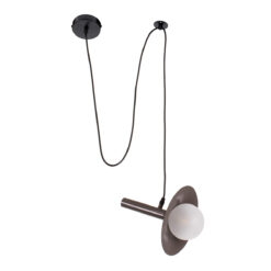 Alternative view of GLOBOSTAR® CELEST 00791 Μοντέρνο Κρεμαστό Φωτιστικό Οροφής με Ντουί 1 x G9 AC 220-240V IP20 - Καφέ & Λευκό - Μ20 x Π20 x Υ26.5cm
