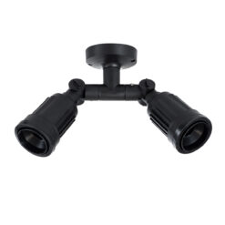 Alternative view of GloboStar® GRASEDO 61616 Βάση Κήπου με 2 Ντουί E27 για Λάμπες Σποτ PAR38 - Αδιάβροχη IP67 - Υψηλής Αντοχής ABS - VDE Certified - Μ40 x Π9.5 x Υ22cm - Μαύρο - 5 Years Warranty