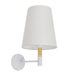 Alternative view of GLOBOSTAR® LYDFORD 01433 Μοντέρνο Φωτιστικό Τοίχου - Απλίκα με Ντουί 1 x E27 AC 220-240V IP20 - Λευκό & Μπέζ - Μ20 x Π28 x Υ36cm