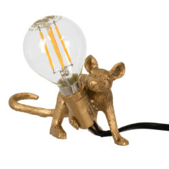 Alternative view of GLOBOSTAR® MOUSE 00677 Vintage Επιτραπέζιο Φωτιστικό Πορτατίφ με Ντουί 1 x E12 AC 220-240V IP20 - Χρυσό - Μ13 x Π4 x Υ7cm