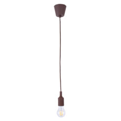 GLOBOSTAR® CABLITO 61561 Μοντέρνο Κρεμαστό Φωτιστικό Οροφής με Ντουί 1 x E27 AC 220-240V IP20 - Καφέ - Μ4 x Π4 x Υ110cm