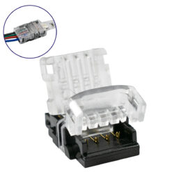 Alternative view of GLOBOSTAR® STRIPCON 70722 Ταχυσύνδεσμος για RGB Ταινία LED 10mm σε 4 Καλώδια IP20 - Διάφανο - Μ1.5 x Π2.4 x Υ0.8cm