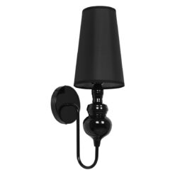 Alternative view of GLOBOSTAR® LAURA 01500 Μοντέρνο Φωτιστικό Τοίχου - Απλίκα με Ντουί 1 x E27 AC 220-240V IP20 - Μαύρο - Μ21 x Π15 x Y48cm