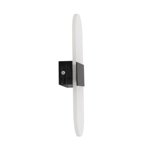 GLOBOSTAR® RARE 61337 Μοντέρνο Φωτιστικό Τοίχου – Απλίκα LED 5W 600lm 180° AC 220-240V IP20 Ρυθμιζόμενο Λευκό CCT με On/Off 2700K/4500K/6000K – Lumileds SMD Chip – Μαύρο Ματ – Μ10 x Π4 x Υ27cm – 3 Χρόνια Εγγύηση