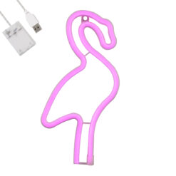 Alternative view of GloboStar® 78573 Φωτιστικό Ταμπέλα Φωτεινή Επιγραφή NEON LED Σήμανσης FLAMINGO 5W με Καλώδιο Τροφοδοσίας USB - Μπαταρίας 3xAAA (Δεν Περιλαμβάνονται) - Ροζ