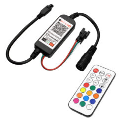 Alternative view of GloboStar® 73449 Ασύρματος Bluetooth LED RGBW Dream-Color Magic Digital Controller με Χειριστήριο IR για LED Digital RGBW Προϊόντα DC 5-24V Max 2048 IC