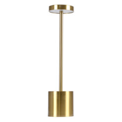 Alternative view of GLOBOSTAR® JOJO 76523 Μοντέρνο Επιτραπέζιο Φωτιστικό LED 1.5W 105lm 120° DC 5V με USB με Επαναφορτιζόμενη Μπαταρία Li-ion 3.7V 1800mAh IP44 Ρυθμιζόμενο Λευκό CCT με Αφή 1500K/4500K/6000K Dimmable - Lumileds SMD Chip - Χρυσό - Μ8 x Π8 x Υ34cm - 2 Χρόνια Εγγύηση