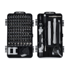 Alternative view of GLOBOSTAR® ELEKIT 79996 Ολοκληρωμένο Mini DIY ΚΙΤ με 115 Μικροεργαλεία σε 1 Βαλιτσάκι για Επισκευές Κινητών Τηλεφώνων, Laptop, Οπτικών & κλπ Μικροεπισκευών - Μαύρο & Λευκό - Μ15.5 x Π10 x Υ5cm