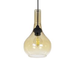 GLOBOSTAR® ΤΟΝΕ 206-0035 Μοντέρνο Κρεμαστό Φωτιστικό Οροφής με Ντουί 1 x E27 AC 220-240V IP20 – Mελί – Μ20 x Π20 x Υ36cm