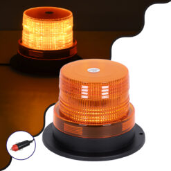 Alternative view of GloboStar® 85153 PRO Series Φάρος Σήμανσης Οχήματος Οδικής Βοήθείας για Αυτοκίνητα & Φορτηγά STROBE LED 10W DC 12-24V Αδιάβροχος IP65 Πορτοκαλί