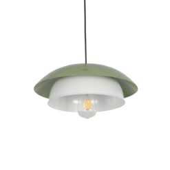 Alternative view of GLOBOSTAR® AURA 204-0119 Μοντέρνο Κρεμαστό Φωτιστικό Οροφής με Ντουί 1 x E27 AC 220-240V IP20 - Πράσινο & Λευκό - Μ31 x Π31 x Υ27cm