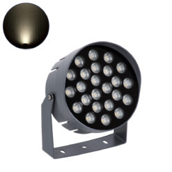 Alternative view of GLOBOSTAR® FLOODNIGMA 90379 Προβολέας Σποτ Wall Washer με Αντιθαμβωτική Γρίλια LED 24W 2280lm 30° DC 24V Αδιάβροχο IP65 Φυσικό Λευκό 4500K Dimmable - Bridgelux SMD Chip - Γκρι Ανθρακί - Μ15 x Π15 x Υ9.1cm - 3 Χρόνια Εγγύηση