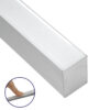 GloboStar® SURFACEPENDANT-PROFILE 70826-3M Προφίλ Αλουμινίου – Βάση & Ψύκτρα Ταινίας LED με Λευκό Γαλακτερό Κάλυμμα – Επιφανειακή & Κρεμαστή Χρήση – Πατητό Κάλυμμα – Ασημί – 3 Μέτρα – Μ300 x Π5 x Υ7cm