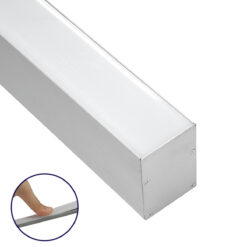 GloboStar® SURFACEPENDANT-PROFILE 70826-3M Προφίλ Αλουμινίου – Βάση & Ψύκτρα Ταινίας LED με Λευκό Γαλακτερό Κάλυμμα – Επιφανειακή & Κρεμαστή Χρήση – Πατητό Κάλυμμα – Ασημί – 3 Μέτρα – Μ300 x Π5 x Υ7cm