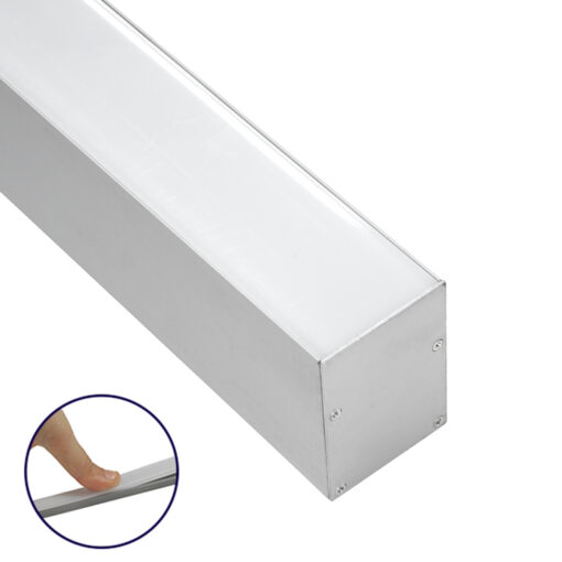 GloboStar® SURFACEPENDANT-PROFILE 70826-3M Προφίλ Αλουμινίου – Βάση & Ψύκτρα Ταινίας LED με Λευκό Γαλακτερό Κάλυμμα – Επιφανειακή & Κρεμαστή Χρήση – Πατητό Κάλυμμα – Ασημί – 3 Μέτρα – Μ300 x Π5 x Υ7cm
