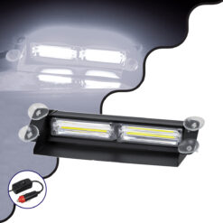 Alternative view of GloboStar® 85116 PRO Series Μπάρα Σήμανσης με Βεντούζες για Παρμπρίζ Οχήματος Ασθενοφόρου για Αυτοκίνητα & Φορτηγά 13 Προγραμμάτων Φωτισμού LED CREE CXB COB 18W DC 10-30V IP20 Ψυχρό Λευκό 6000K