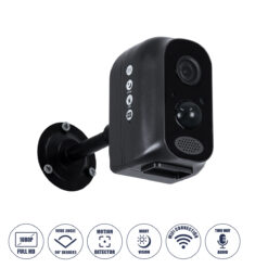 Alternative view of GloboStar® 86026 Επαναφορτιζόμενη Επιτραπέζια/Τοίχου IP Camera 1080P WiFi 90° Μοιρών - 6200mAh - Νυχτερινή Όραση με LED IR - Διπλή Κατέυθυνση Ομιλίας - Ανιχνευτή Κίνησης - Νυχτερινή Λήψη - Θέση SD Κάρτας Max 128GB - 25 Μέρες Stand By