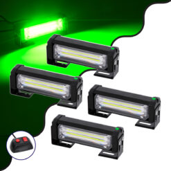 Alternative view of GloboStar® 85031 PRO Series ΣΕΤ 4 x Μπάρες Σήμανσης Οχήματος Πυροσβεστικής για Αυτοκίνητα & Φορτηγά 13 Προγραμμάτων Φωτισμού STROBE LED CREE CXB COB 36W DC 10-30V Αδιάβροχο IP65 Πράσινο