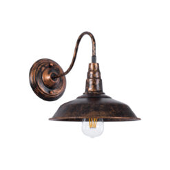 Alternative view of GLOBOSTAR® RAY 01067 Vintage Φωτιστικό Τοίχου - Απλίκα με Ντουί 1 x E27 AC 220-240V IP20 - Χάλκινο Εφέ Σκουριάς - Μ26 x Π37 x Υ32cm