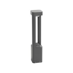 Alternative view of GLOBOSTAR® ΜΟΝΕΒΟΟ 90543 Φωτιστικό Κολωνάκι Κήπου LED 15W 1500lm 60° AC 220-240V Αδιάβροχο IP65 Θερμό Λευκό 2700K - Γκρι Ανθρακί - Μ12 x Π12 x Υ60.5cm - 3 Χρόνια Εγγύηση