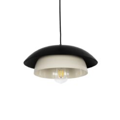 Alternative view of GLOBOSTAR® AURA 204-0117 Μοντέρνο Κρεμαστό Φωτιστικό Οροφής με Ντουί 1 x E27 AC 220-240V IP20 - Μαύρο & Λευκό - Μ37 x Π37 x Υ14,5cm