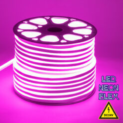 Alternative view of GLOBOSTAR® NEOVALE 70567 Ταινία Neon Flex LED 12W/m 600lm/m 120° DC 24V Αδιάβροχο IP65 120 x SMD2835 Chip/m Ροζ Dimmable - Sanan SMD Chip - Μ100 x Π0.8 x Υ1.6cm - 3 Χρόνια Εγγύηση