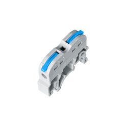 Alternative view of GloboStar® FAST-CONNECT 69903 Μονή Κλέμα Ράγας Ταχείας Σύνδεσης & Διακλάδωσης Καλωδίων για Ηλεκτρολογικούς Πίνακες - 1 x Είσοδος & 1 x Έξοδος με Συμβατή Διατομή Καλωδίων 0.2mm² έως 4mm² - 600V 32A Max - Μ4.5 x Π1 x Υ3.2cm - Γκρι & Μπλε - Πακέτο 10 Τεμαχίων - 5 Years Warranty