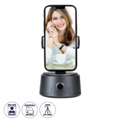 Alternative view of GloboStar® 86005 Following Face Auto Tracking Live Steaming Mobile Stand - Βάση Κινητού με Ανιχνευτή Κίνησης & Βάση για Τρίποδο - Μαύρο