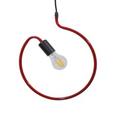 Alternative view of GLOBOSTAR® LIBBY 01095-1 Παιδικό Κρεμαστό Φωτιστικό Οροφής με Ντουί 1 x E27 AC 220-240V IP20 - Κόκκινο - Μ28 x Π28 x Υ16cm