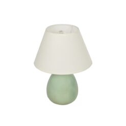 GLOBOSTAR® CESTA 204-0182 Μοντέρνο Επιτραπέζιο Φωτιστικό Πορτατίφ με Ντουί 1 x E27 AC 220-240V IP20 - Λαδί & Μπεζ - Μ22 x Π22 x Υ30cm