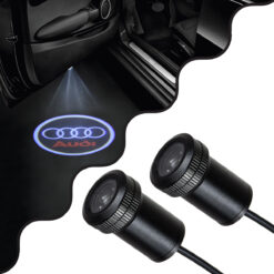 Alternative view of GLOBOSTAR® GHOSTLOGO 81602 Projector Προβολής Μάρκας Αυτοκινήτου "AUDI" LED 2.5W/5W 100lm/200lm 45° DC 12V Αδιάβροχο IP65 Ψυχρό Λευκό 6000K - CREE XHP35 Chip - Μ2.2 x Π3.4 x Υ2.2cm / Q1.9cm - Πακέτο 2 Τεμαχίων - 1 Χρόνο Εγγύηση