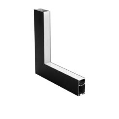 Alternative view of GLOBOSTAR® ALP-CORNER-IN90 LUMILINE 61770 Επιφανειακό / Κρεμαστό Προφίλ Αλουμινίου Γωνία με Λευκό Γαλακτερό Πατητό Κάλυμμα για Ταινίες LED IP20 - Μαύρο Ματ - Μ30 x Π3.5 x Υ7cm