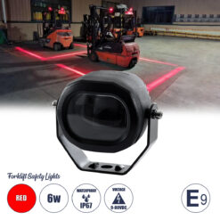 Alternative view of GloboStar® 85426 E9 Mark Forklift Safety Lights - Φώτα Προειδοποίησης & Διαγράμμισης Ασφαλείας για Περονοφόρα - Κλάρκ LED 6W DC 9-80V Αδιάβροχο IP67 Κόκκινο Μ7 x Π8 x Υ5.5cm