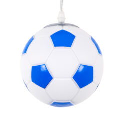 Alternative view of GLOBOSTAR® FOOTBALL 00644 Παιδικό Κρεμαστό Φωτιστικό Οροφής με Ντουί 1 x E27 AC 220-240V IP20 - Λευκό & Μπλε - Μ15 x Π15 x Y18cm